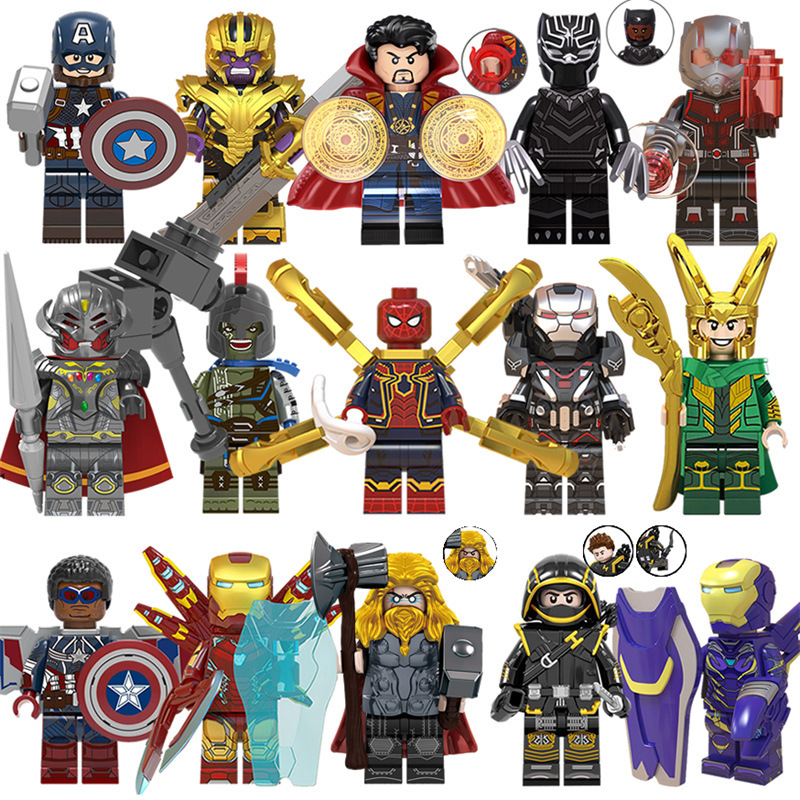 マーベルアベンジャーズアイアンマンスーパーヒーロースパイダーマン組み立てミニフィギュアビルディングブロックおもちゃ|undefined