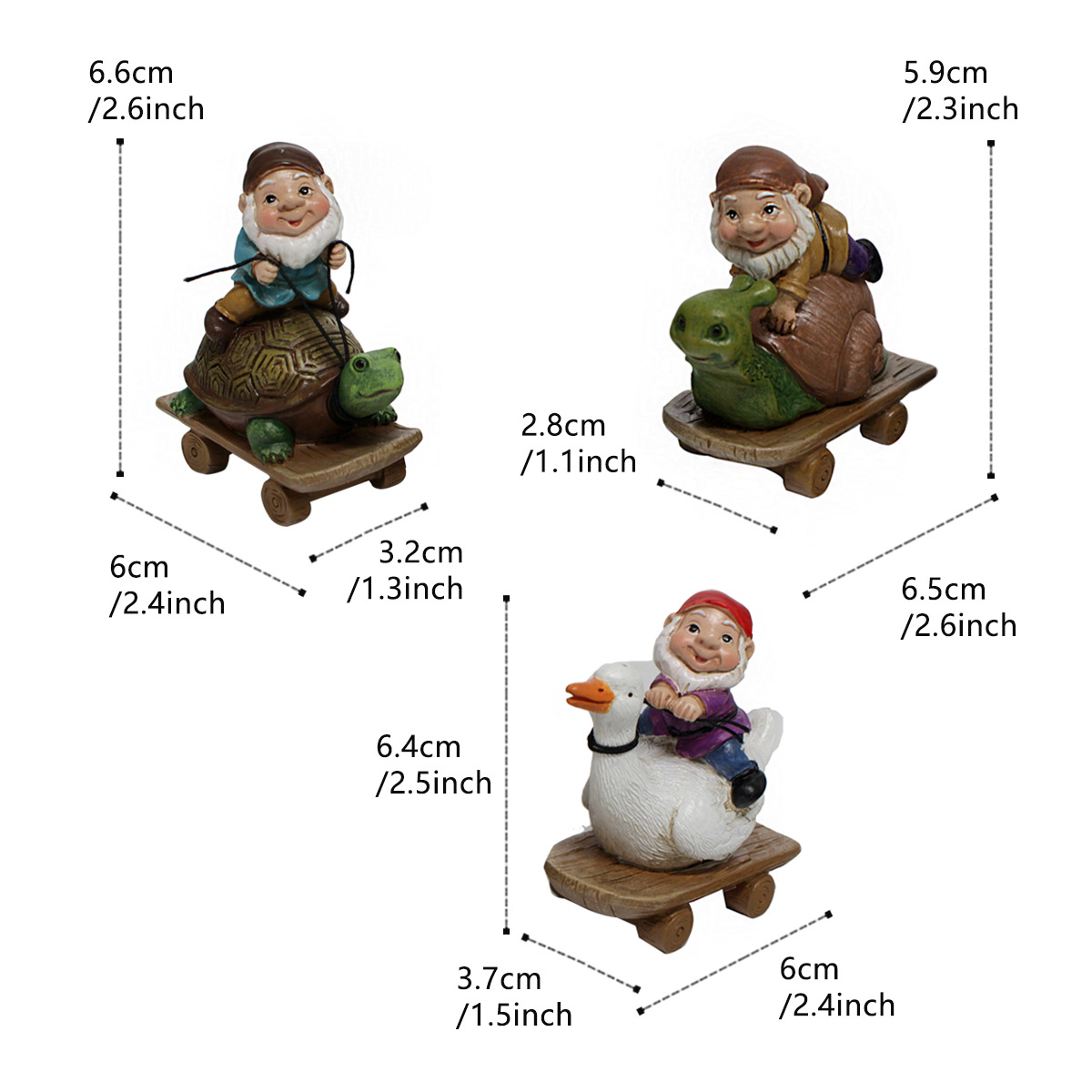 Creative simulation dwarf scooter outdoor garden gardening courtyard balcony home furnishings wine cabinet resin decorations