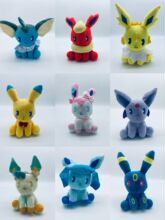 20cm 火雷水冰日月草仙比卡皮依贝伊布毛绒公仔玩具玩偶