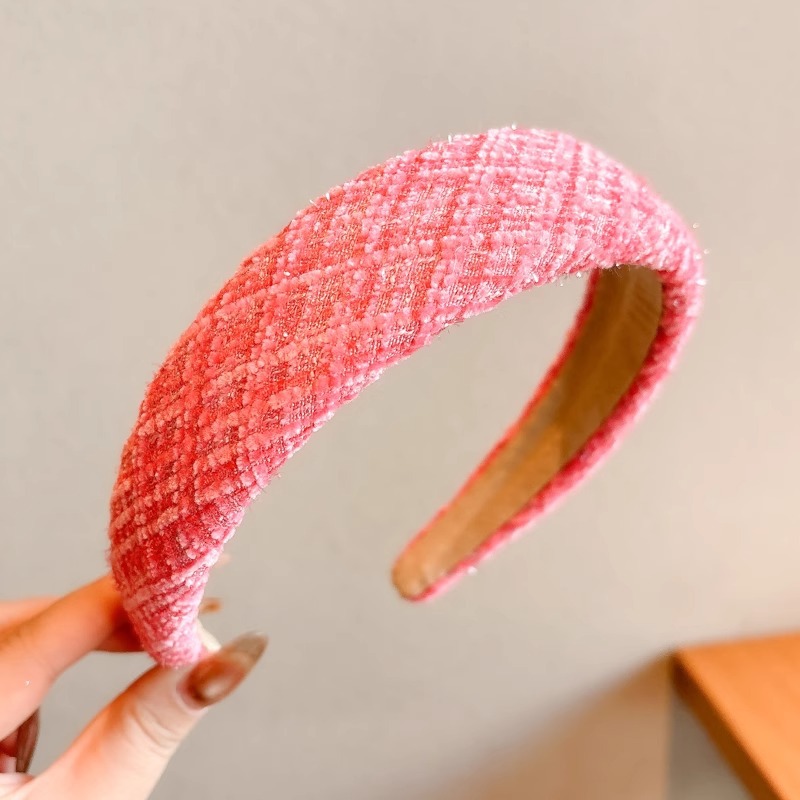 Dulce rosa, banda de cabello para mujeres, temperamento craneal alto, banda de cabello para lavar la cara, maquillaje, banda de cabello, tarjeta de cabello, sensación de alta calidad, nuevo tocado