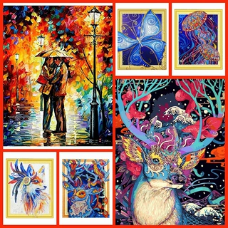 来图定制 钻石画5Ddiy钻石画机打钻包装饰画50套起做跨境工厂批发