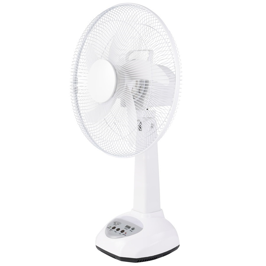 Nuevo 016T ventilador de escritorio recargable de 16 pulgadas 2 velocidad de viento iluminación LED ventilador recargable