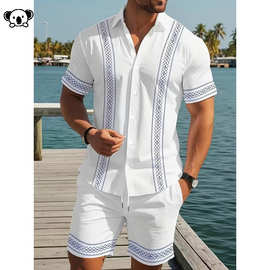 J 71535 Men Summer Shirt Set Casual Spring衬衫套装