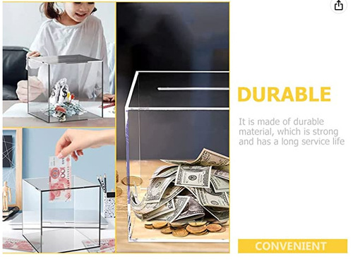 Amazon acrylic transparent piggy bank, only in and out, unavailable, children's piggy bank for home wholesale