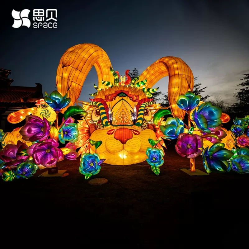 中秋节兔年花灯卡通写实仿真兔子灯笼落地草地装饰品布置发光彩灯