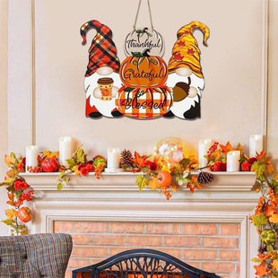 Autumn Thanksgiving decoration/Christmas decorations suitable for home indoor outdoor Thanksgiving pumpkin autumn door decoration