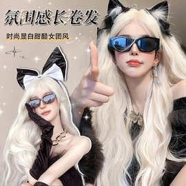 假发女长发lolita仿真假毛减龄八字中分水波纹长卷发全头套假发套