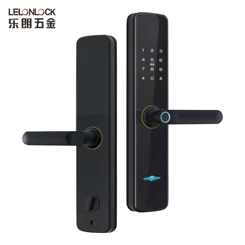 Puerta antirrobo hogar semiautomática de huellas dactilares cerradura de contraseña inteligente B & B sala de alquiler cerradura de inducción electrónica inteligente