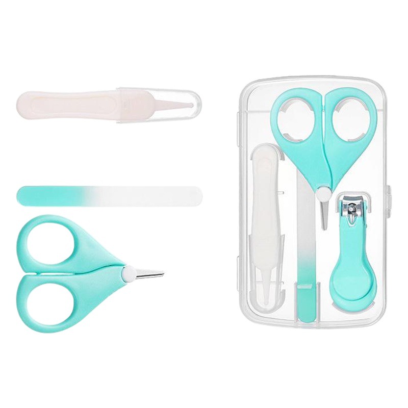 Baby Nail Scissors 4-Piece Set Newborn Baby Nail Clippers Nail Clipper Baby Safety Care Scissors Tools