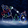 LED Lawn Lamps Snowball Fight Active Light String Frame Deco|ms