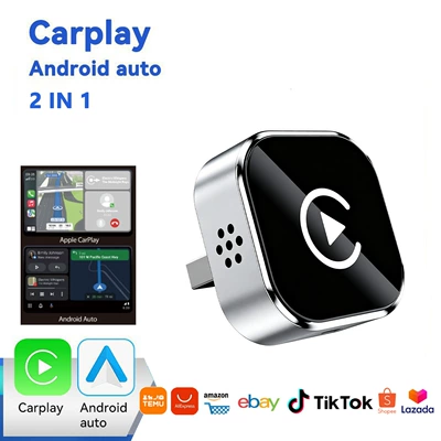 for Android and Apple 2-in-1 | Simsiz CarPlay və Android Auto