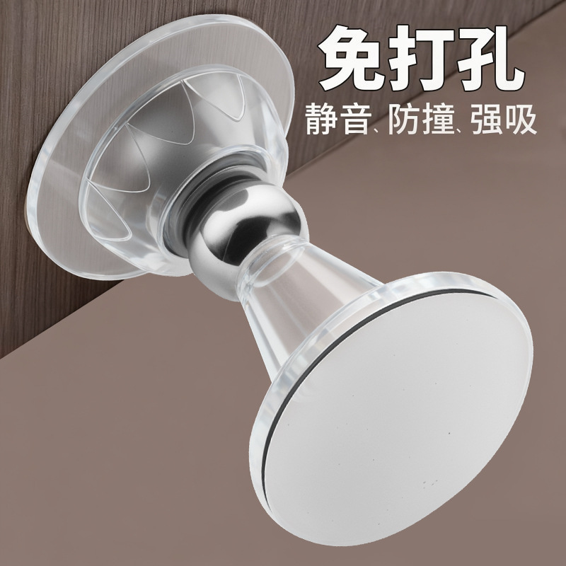 Silicone Door Stopper, No Drilling Required, Strong Magnetic, New Anti-Collision Model for Home Use in Bathrooms, Indoor Bedrooms, Door Stopper, Wall-Mounted Door Stopper