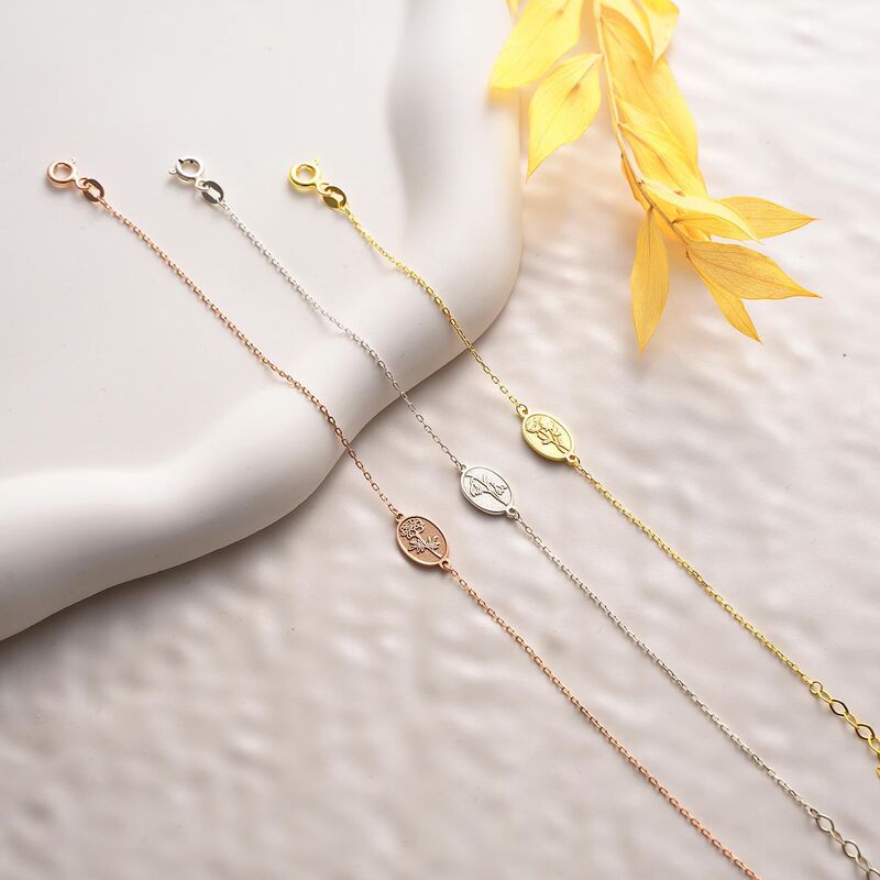 Etsy New Stainless Steel Birth Flower Bracelet December Flower Language Customized Hand Jewelry Ins Simple Niche Women's Gift Etsy New Stainless Steel Birth Flower Bracelet December Flower Language Customized Hand Jewelry Ins Simple Niche Women's Gift