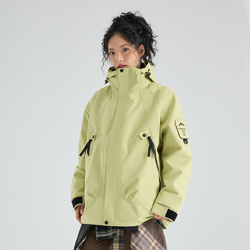 冲锋衣男三合一冲锋衣女两件套防风防水保暖外套宽松版大码登山服|undefined