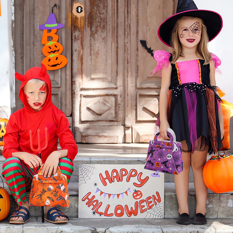 国境を越えた新しいハロウィーンキャンディー袋フェルトプレゼント袋鬼節子供服創造コウモリカボチャ手提げ袋|undefined