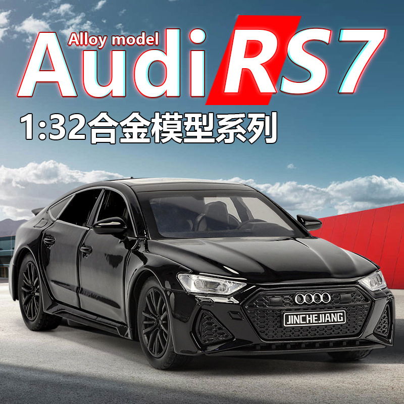 1:32 Audi RS7 Black Samurai metal model avtomobil