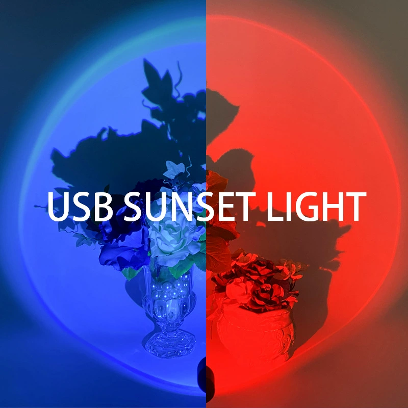 Светильник-проектор закат, RGB USB закатный полевой светильник, корпус ABS, вариант 28 см