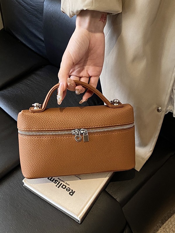 Bolso bandolera de un solo hombro con textura occidental simple 2025 comercio exterior nueva tendencia moda de nicho bolso cuadrado pequeño portátil mujer