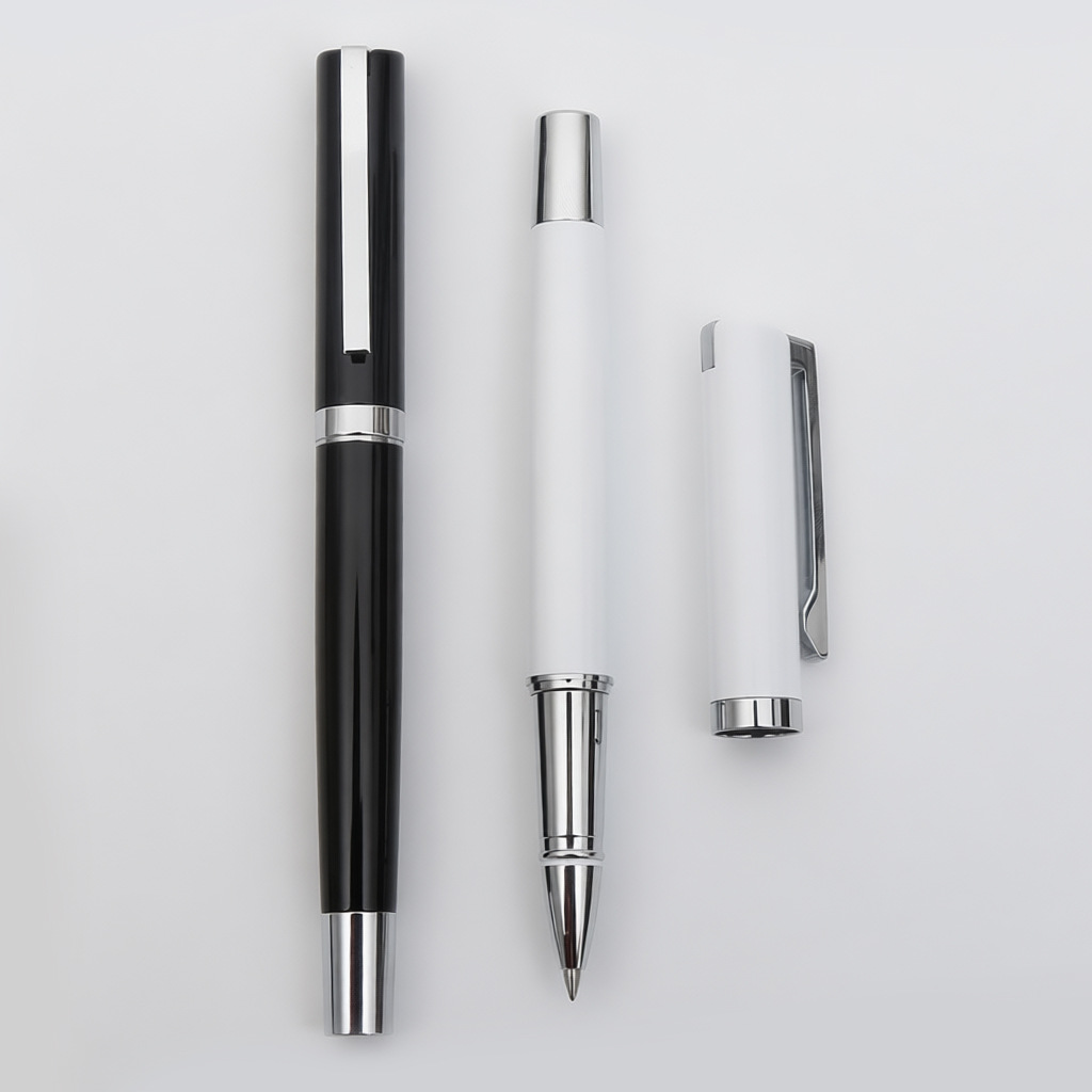 Printable Logo Black Gel Pen Corporate Gift Business Metal Signature Pen Advertising Ballpoint Pen