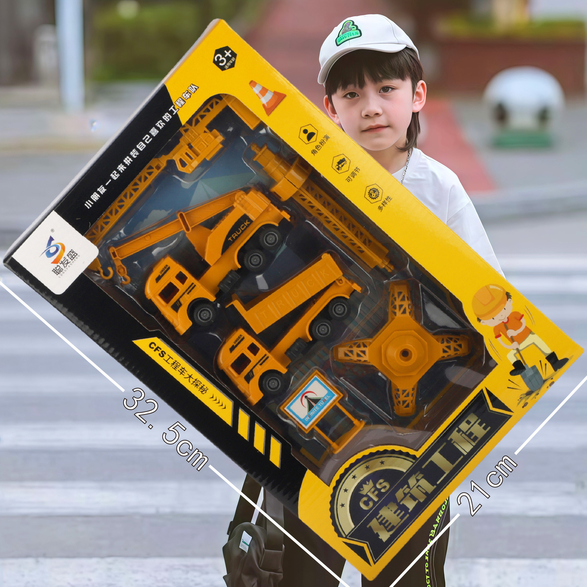 Caja de regalo de envío gratis, juego de coche de ingeniería, modelo de fuego de juguete, coche de retorno inercial, puesto de juguete para niños, regalo al por mayor