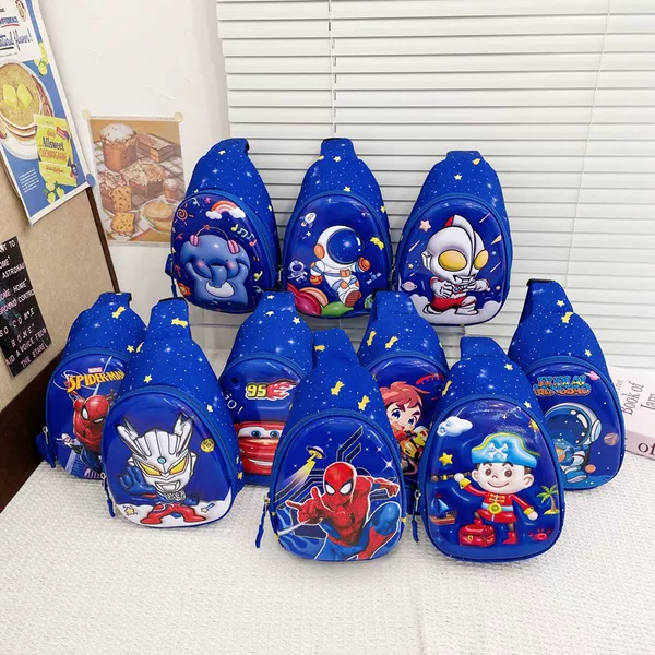 Children's Crossbody Bag Boy Travel Bag Primary School Student Travel Chest Bag Spider-Man Lightweight Backpack Trendy