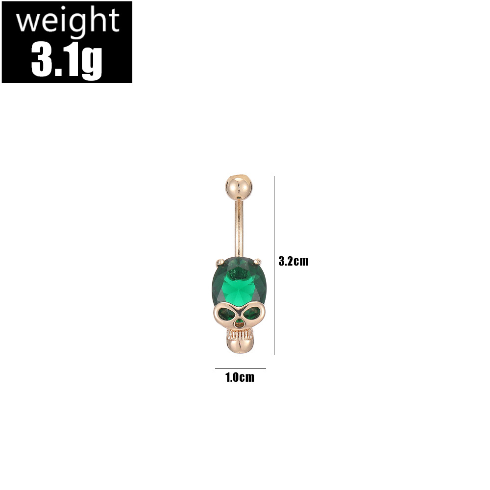 Europäischer und amerikanischer grenzüberschreitender Großhandel mit personalisiertem Totenkopf-Piercing, heiß begehrter Bauchnabelschmuck_voghion.com