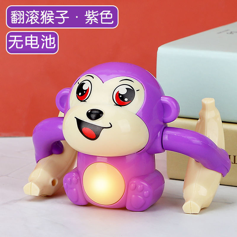 网红早教翻滚猴子电动声控唱歌发光会翻跟斗儿童翻滚猴子电动玩具|undefined