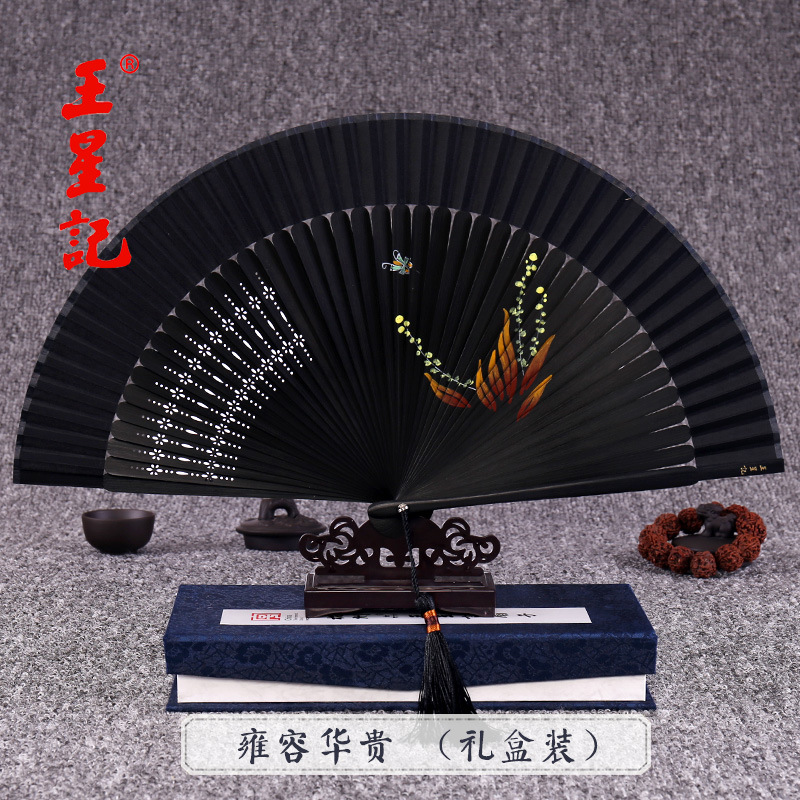 Fan folding fan hand-painted women's silk fan ancient style dance fan folding gift fan