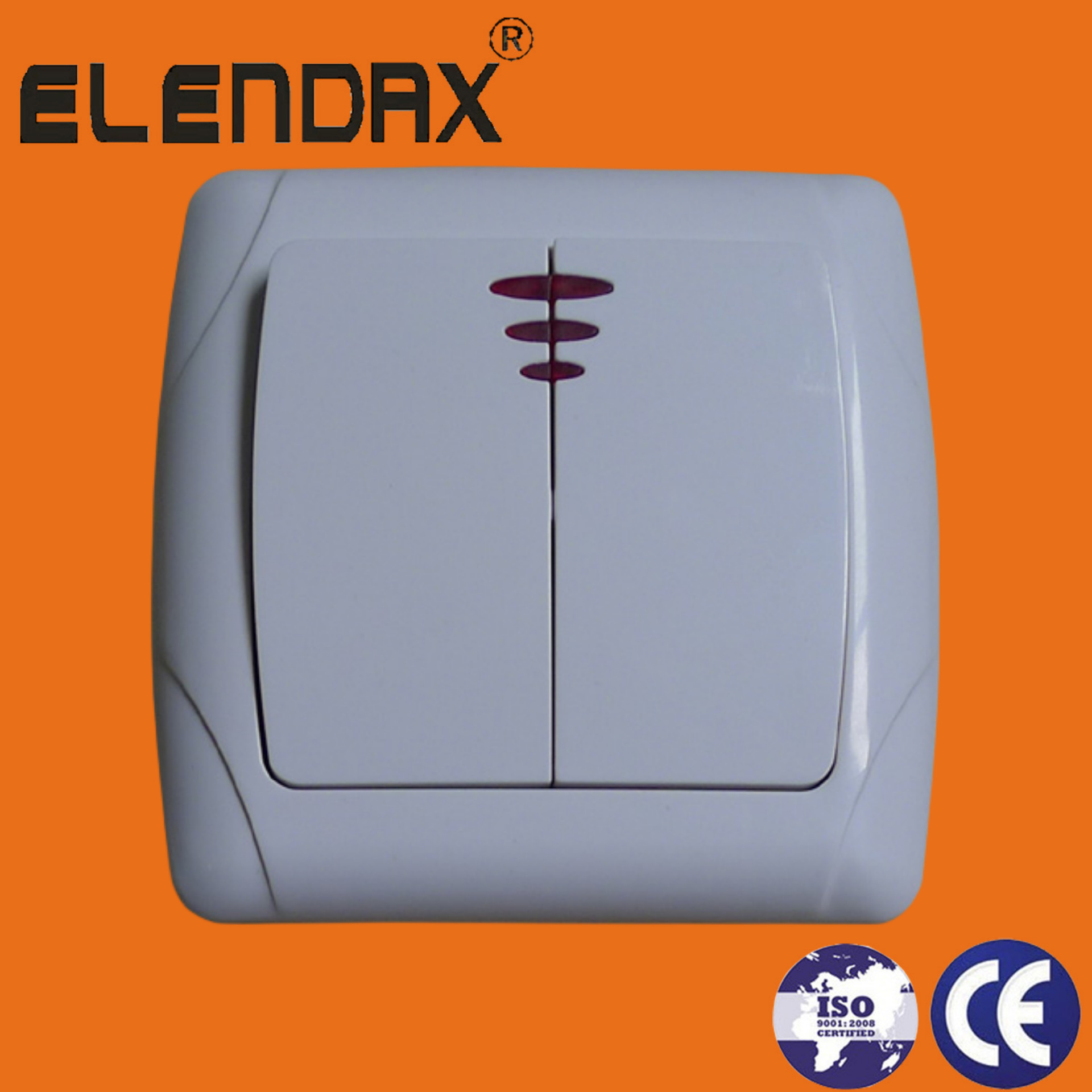 供应暗装两开单控　带灯欧式墙壁开关　欧式开关 (F3102)