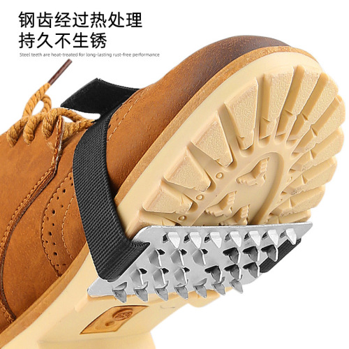 Simple outdoor 26-tooth crampon mountaineering snow anti-slip shoe cover Velcro stainless steel ice anti-skid claw
