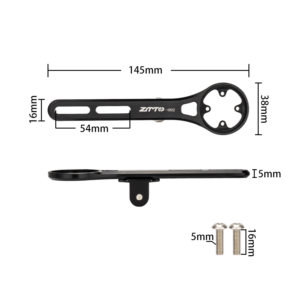Soporte de medidor de código de bicicleta de carretera ZTTO soporte de extensión de un solo soporte de cámara de movimiento medidor de código marco de extensión accesorios de bicicleta de carretera