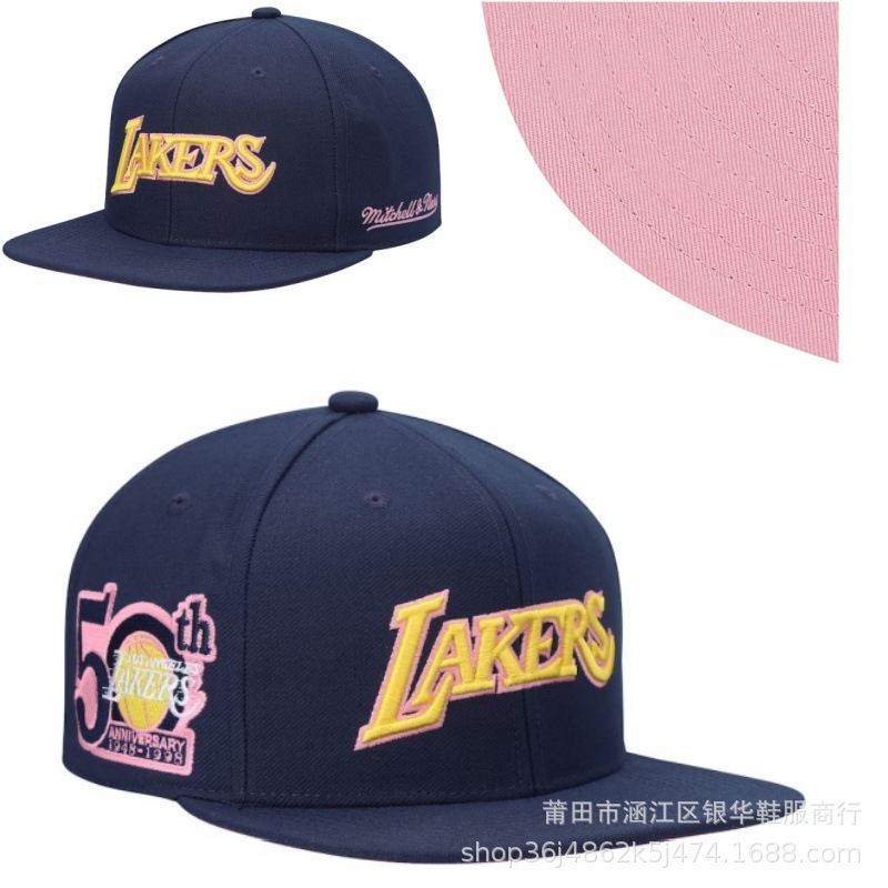 クロスボーダー NBA レイカーズ ヒート ウォリアーズ バスケットボール 野球帽子 刺繍 ケルティックス ヒップホップ フラット キャップ|undefined