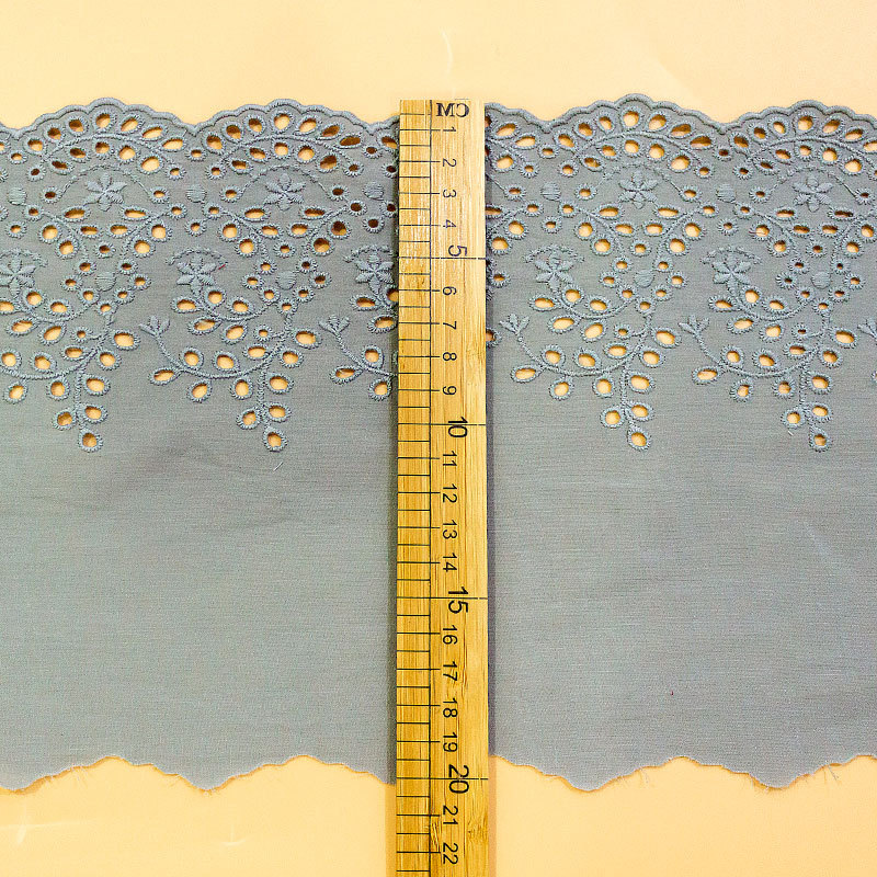 カラー刺繍レース透かし彫り花綿布レース補助材料卸売り服装スカートカーテン装飾生地19cm|undefined