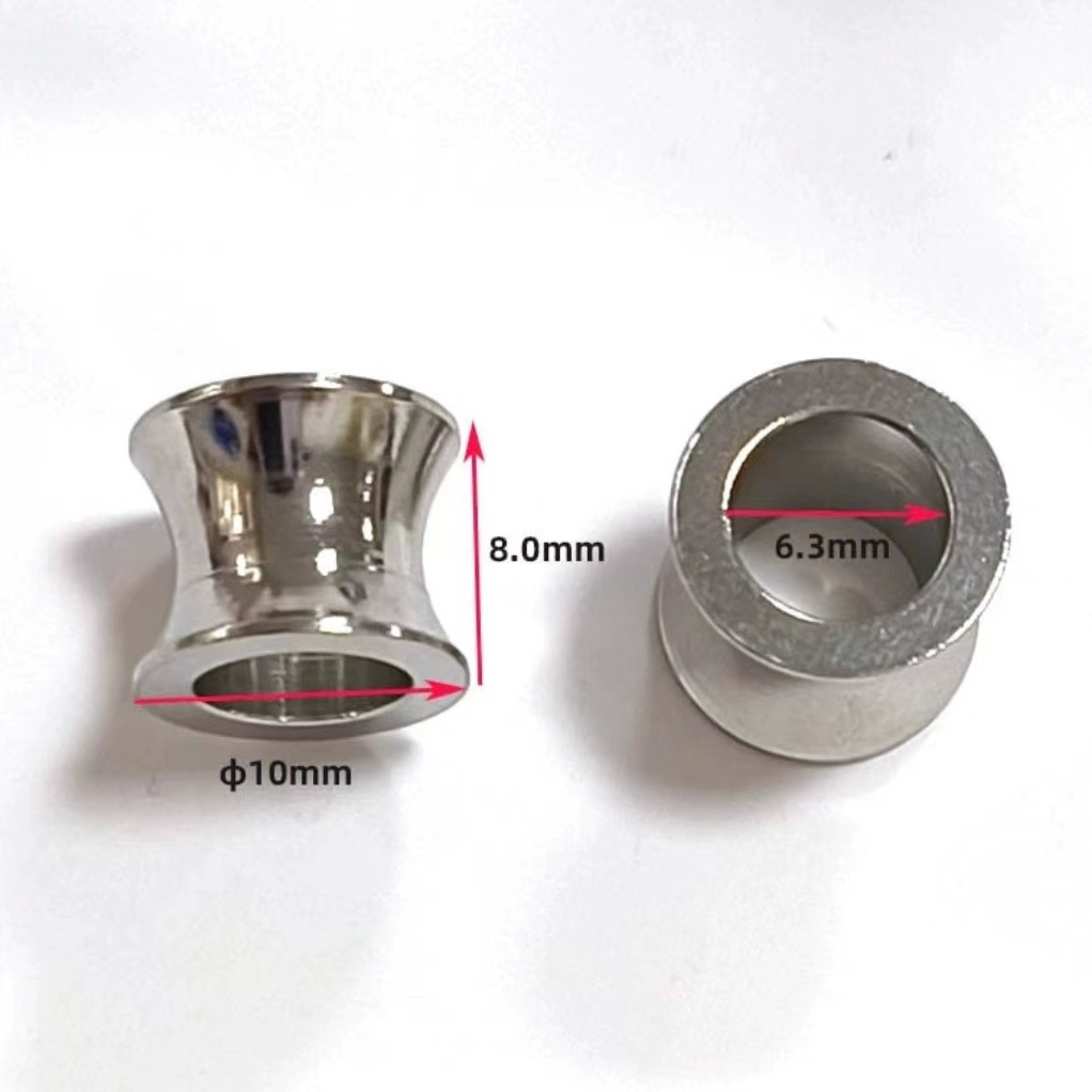 Factory Direct Sales Small Waist Passepartout Through-Hole Beads Stainless Steel Jewelry Accessories Leather Rope Bracelet DIY Positioning Beads