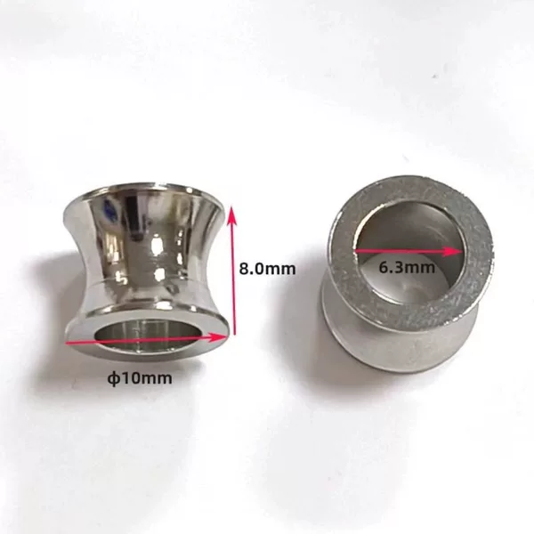 Factory Direct Sales Small Waist Passepartout Through-Hole Beads Stainless Steel Jewelry Accessories Leather Rope Bracelet DIY Positioning Beads