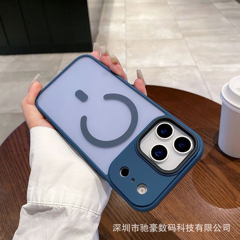 适用iPhone17promax肤感磨砂磁吸手机壳苹果16大孔全包防摔PC套15|undefined