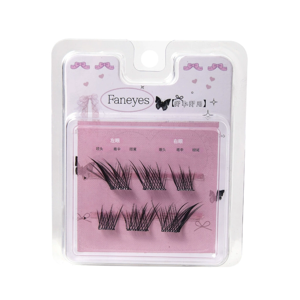 Self‑adhesive glue‑free false eyelashes, multiple decorative styles, 6–20 rows