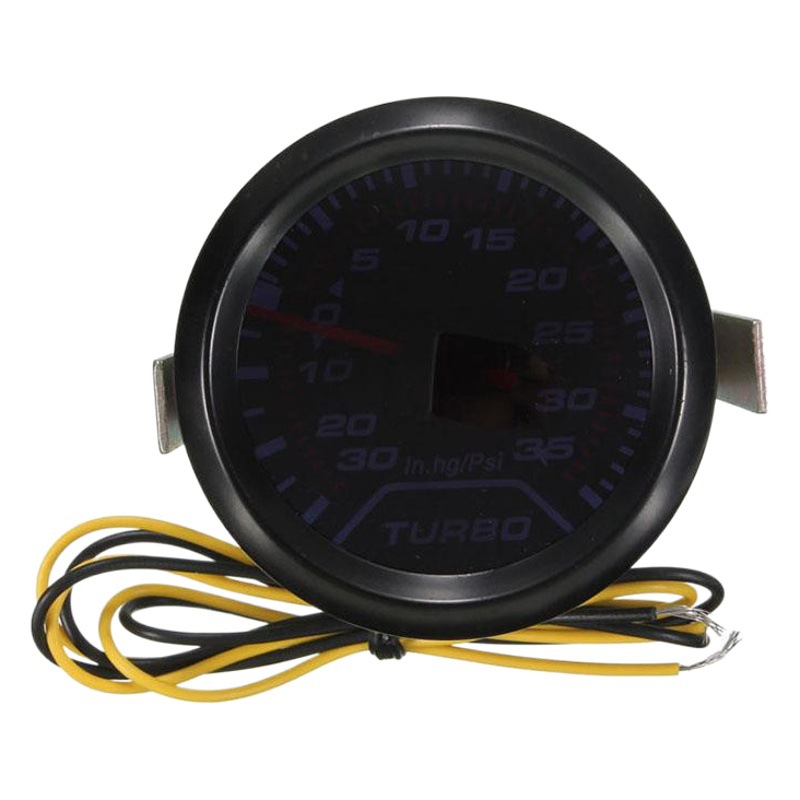 12V 2 "pulgadas 52mm instrumento de coche instrumento de carreras modificado pantalla LED turbocompresor manómetro ahumado