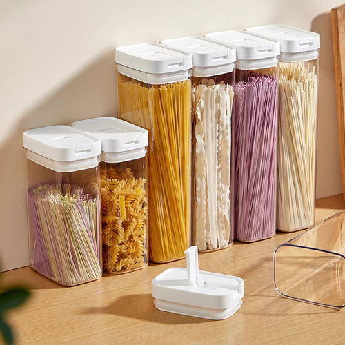 Kitchen Food Grade Moisture Proof Sealable Snack Dry Fruit Tea Plastic Can Storage Box Grain Storage Jar