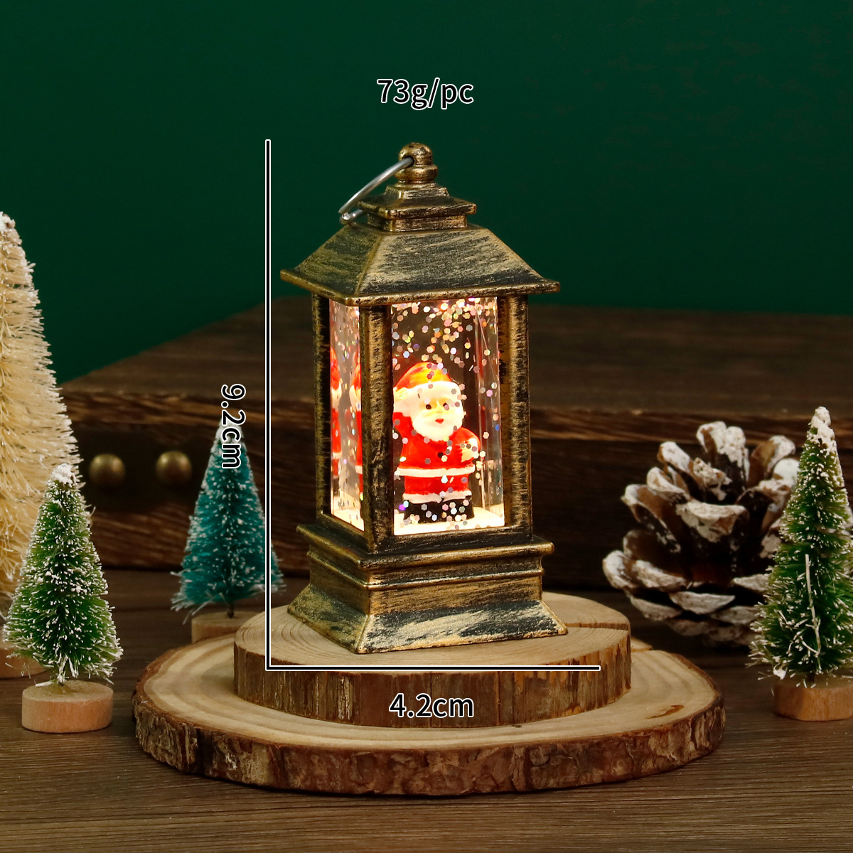 Nuevo agua de Navidad lámpara de vela luminosa lámpara de viento decoración de Santa Claus pequeño regalo de árbol de Navidad