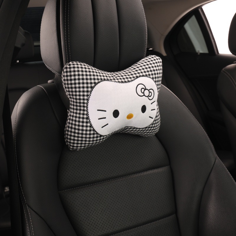 Creative In-Car Neck Pillow, Car Headrest Pillow for Women, Cute Kt Neck Support Pillow for Car Seat