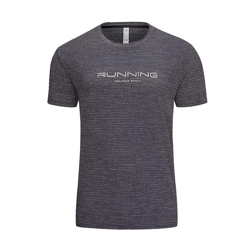 Verano de los hombres de deportes casuales de manga corta de secado rápido transpirable personalizable Procesamiento de impresión suelta más tamaño Camiseta de cuello redondo en stock lote A