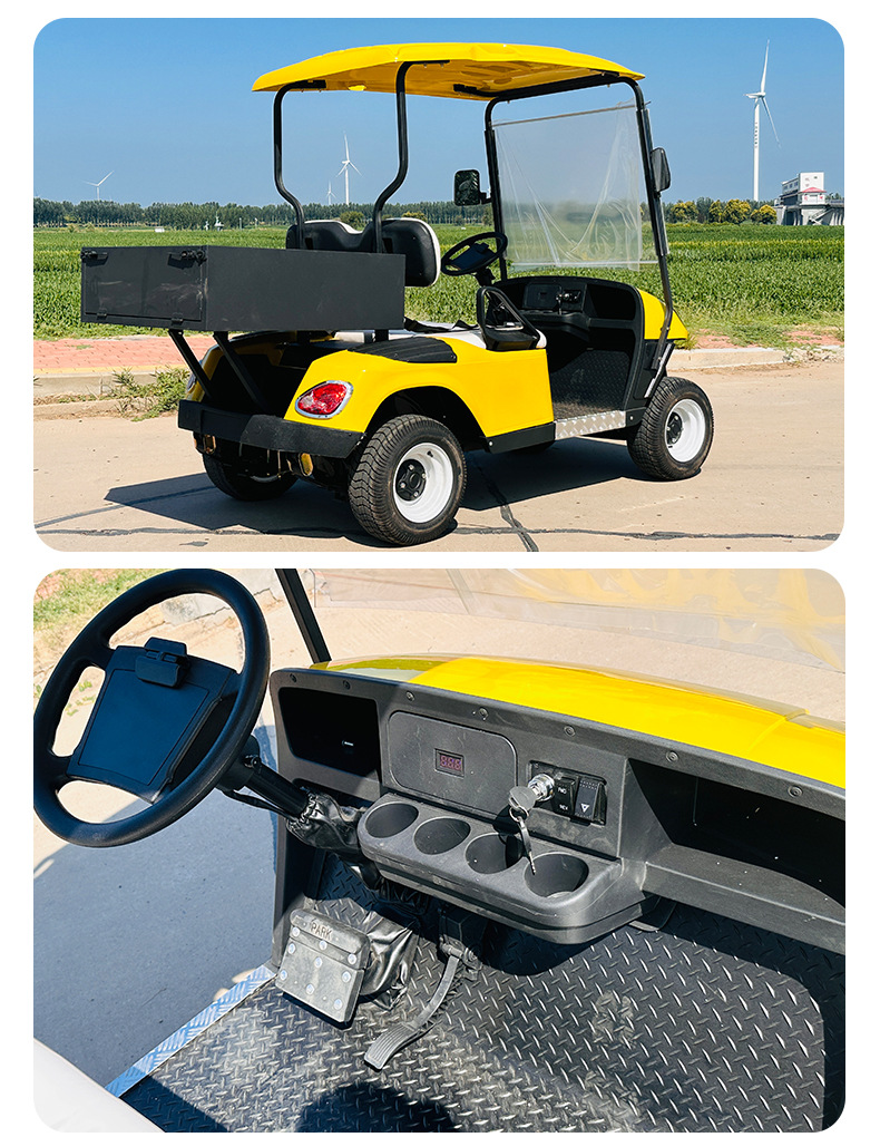 Electric Golf Carts Can Be Customized for Campus Hotels, Airport Shuttles, Scenic Spots, Four-Wheel Sightseeing Vehicles with Buckets