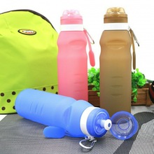 创意硅胶折叠水瓶学生运动水杯户外随身水壶便携水袋旅行杯汽水杯