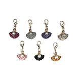 合金彩色滴油饰品钥匙扣  仿真扇贝珍珠挂件项链手链配饰原厂批发