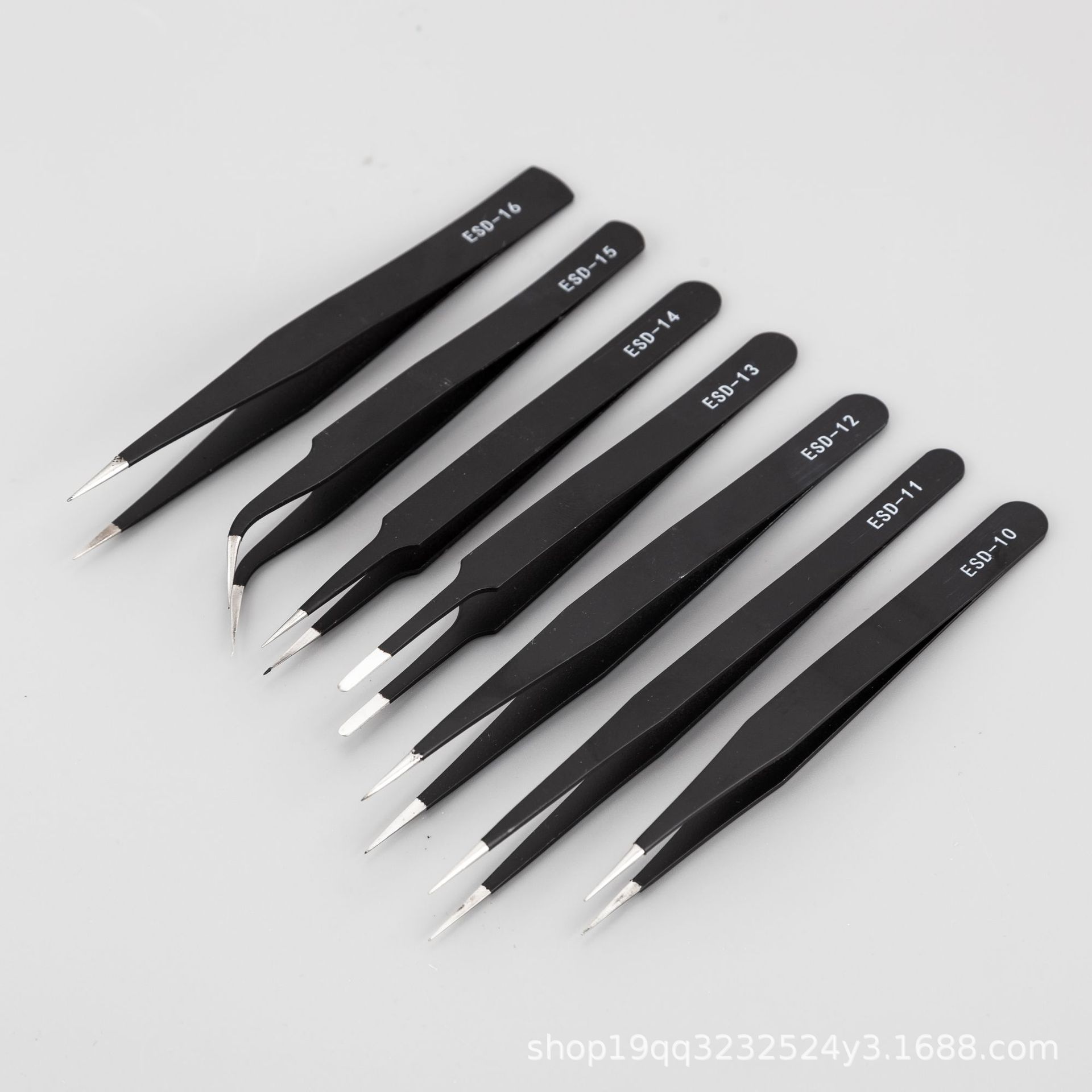 不锈钢镊子黑色尖头手账美甲饰品燕窝挑毛工具园艺多肉维修防静电