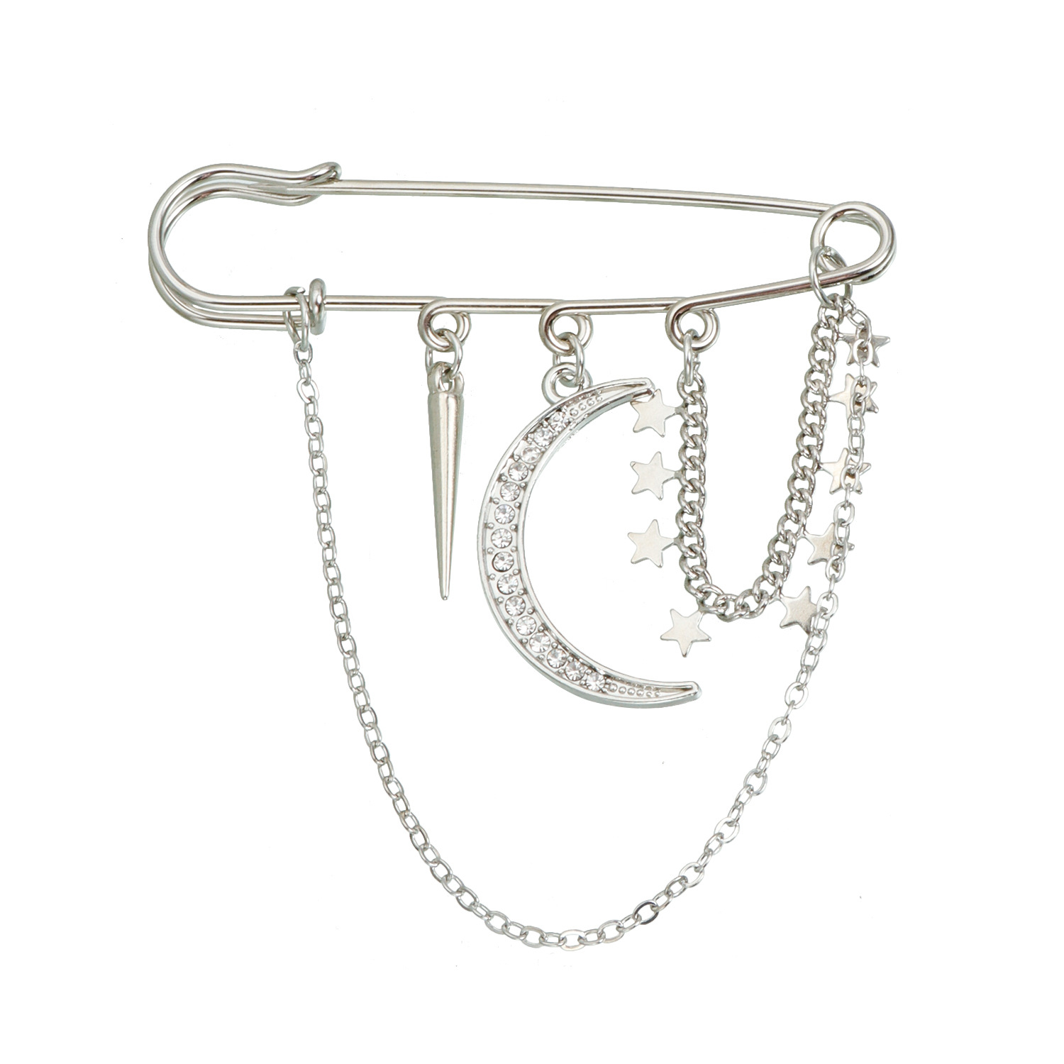 Herz Und Mond Brosche Mit Quasten Für Damen Modeschmuck_voghion.com