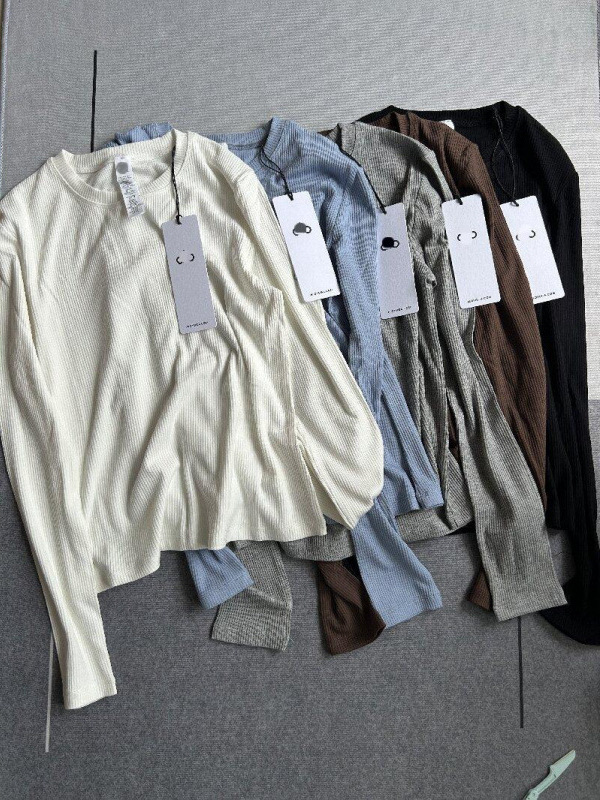 Cotton long-sleeve, sports T-shirt, quick dry yoga clothing, suitable for spring and autumn