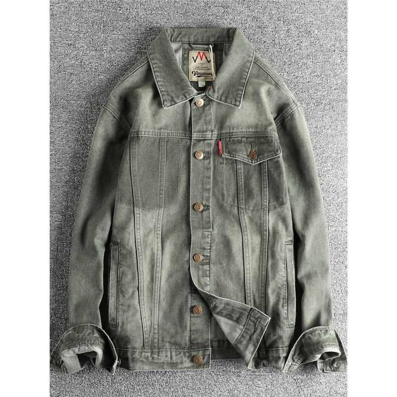 2025 New Spring and Autumn Loose Ins Style Men's Denim Jacket Men's Trendy Jacket