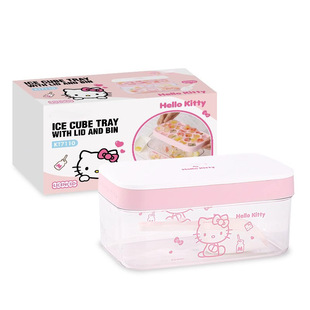Kitten Silicone Ice Tray Cartoon Food Grade Big-Headed Cat Press Ice Cube Mold Household Ice Making Ice Storage Box